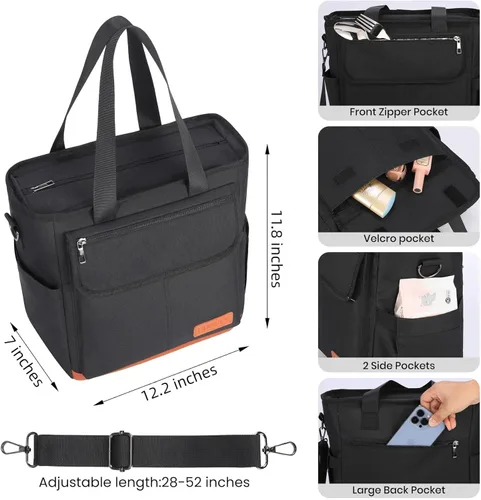 Miniatura 2 de Lonchera Bolsa de Almuerzo para Mujeres, Bolsa Térmica de Almuerzo a Prueba de Fugas para Mujeres, Bolsas Grandes de Almuerzo Tipo Tote para Adultos