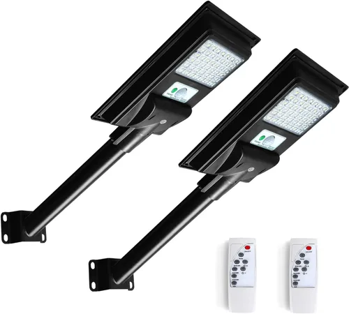 Miniatura 9 de Luz solar de calle del atardecer al amanecer, 50000 lúmenes, luces solares para exteriores con sensor de movimiento para calle, patio, 3t