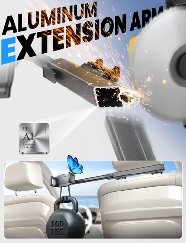 Miniatura 3 de eSamcore Soporte para reposacabezas para automóvil, soporte de aluminio para tablet de automóvil para asiento trasero de niños, abrazadera grande