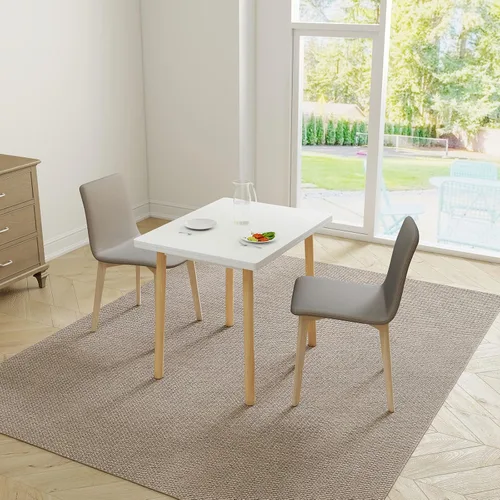 Miniatura 4 de 47" personas giratorias plegables de madera de la tabla de comedor de la mesa de comedor de la cocina 4-6