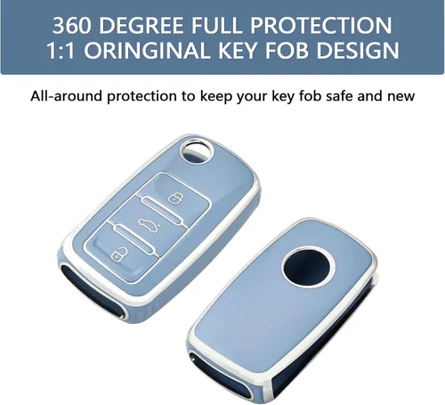 Miniatura 3 de OFFCURVE Funda para llavero Volkswagen, TPU suave, protector completo, funda para llavero para VW Jetta, Golf, Polo Passat, MK8, Tiguan, Beetle