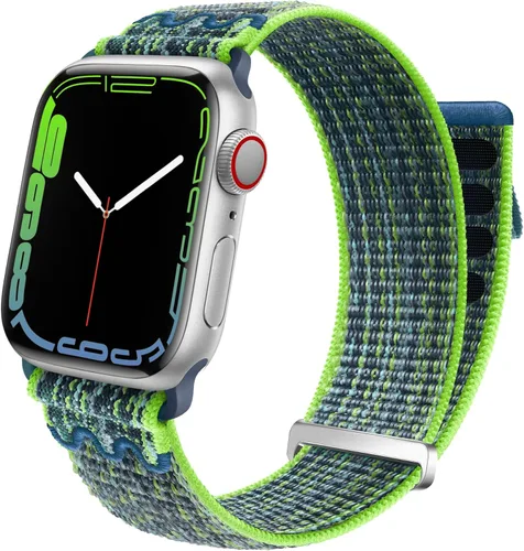 Miniatura 22 de Correa deportiva compatible con Apple Watch Band de 1.496 in, 1.575 in, 1.654 in, 1.732 in, iWatch Series 6 5 SE 4 3 2 1, correa de nailon con azul