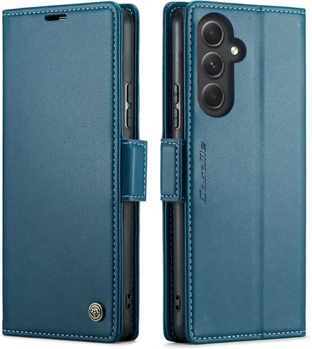 Miniatura 35 de QLTYPRI Funda tipo cartera para Samsung Galaxy S22 Ultra, funda magnética de piel sintética de alta calidad con bloqueo RFID, ranuras para tarjetas