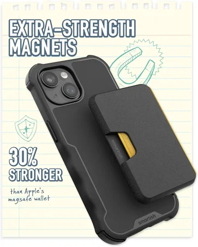 Miniatura 3 de Cartera Smartish para iPhones MagSafe - Side Hustle - Soporte magnético desmontable delgado para tarjetas para Apple iPhone 17/16/15/14/13/12/13/12
