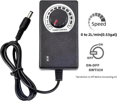 Miniatura 3 de Control de velocidad de la bomba de agua de grado alimenticio con tubo de silicio sin torceduras de 13 pies Bomba de diafragma de bajo ruido 2L 0.53
