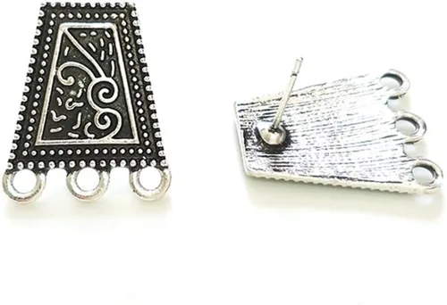Miniatura 4 de 10 piezas de aretes de tuerca accesorios para barra de extremo, aros antiguos, base de araña, enlaces, conector, kit de fabricación de bricolaje