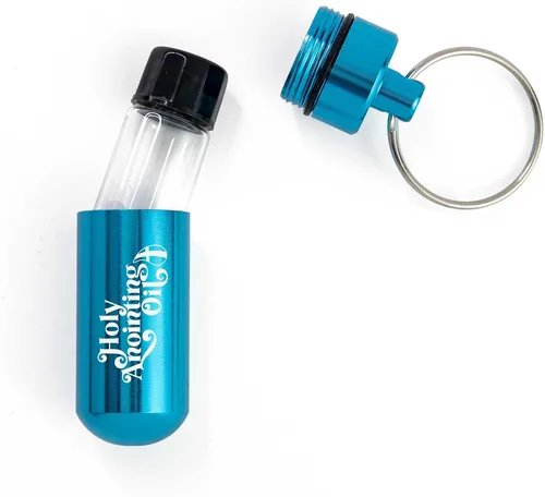 Miniatura 4 de Kit de accesorios para botella de aceite de unción, contenedor de llavero aguamarina, cuentagotas de plástico y pequeño frasco de vidrio vacío