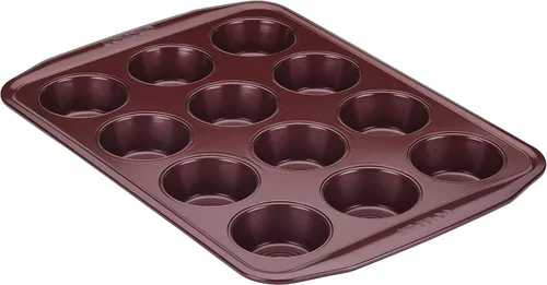 Miniatura 11 de Circulon Moldes antiadherentes para panecillos de 12 tazas, marrón, acero
