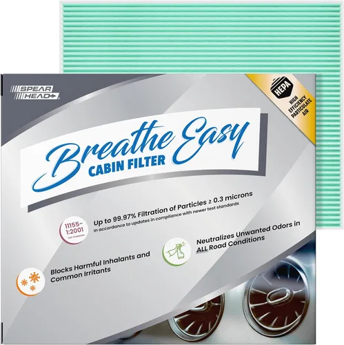 Filtro de cabina HEPA Breathe Easy de Spearhead, hasta un 99.97% de filtración de partículas de 0.3 micrones sin reducción del flujo de aire
