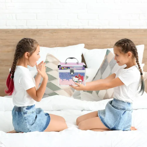 Miniatura 7 de Set de belleza de estuche de tren Barbie, kit de maquillaje para niñas, juego de maquillaje lavable real, maquillaje de juego, regalo de fiesta