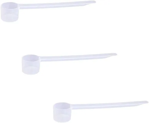 Miniatura 66 de Conjunto de 5 cucharas medidoras de plástico, 6 cucharadas (90 cc 3/8 taza 3 oz. 90 mL) con mango largo para polvos, gránulos, café, comida