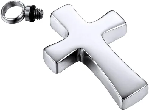 Miniatura 2 de HooAMI - Collar con colgante de cruz acero inoxidable