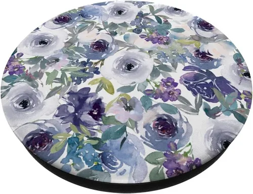 Miniatura 2 de Winter Floral Flower Design PopSockets PopGrip intercambiable