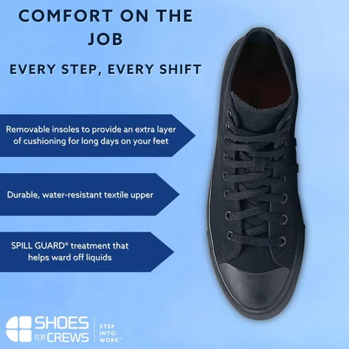 Miniatura 3 de Shoes for Crews Zapatillas de trabajo unisex antideslizantes de caña alta - Zapatos cómodos y resistentes al agua para mujeres y hombres