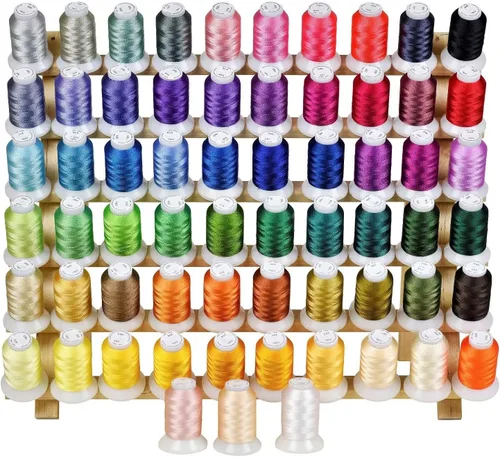 Miniatura 6 de ThreadNanny Brother nuevo set de hilo para bordar de 63 colores, hilo de poliéster de 40wt.