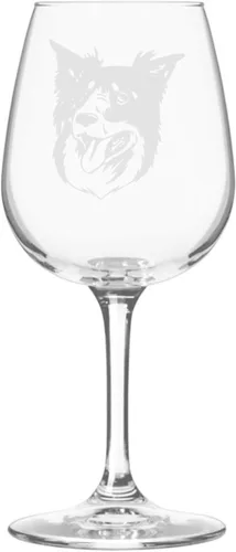 Miniatura 553 de Copa de vino de 12.75 onzas con diseño de perro grabado