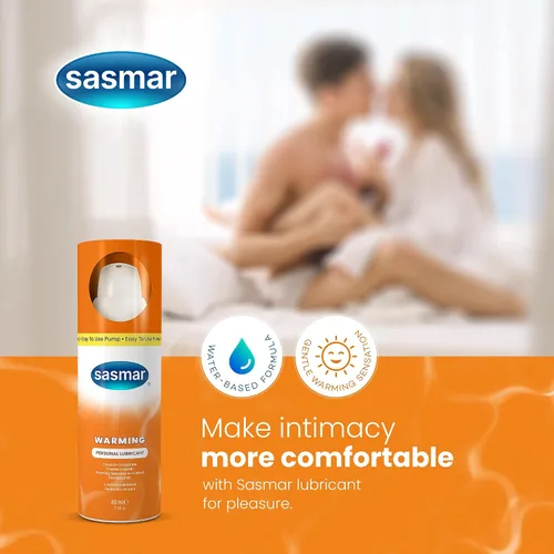 Miniatura 3 de Lubricante personal de calentamiento – Proporciona un efecto de calentamiento suave, 2.3 onzas por Sasmar, lubricante no pegajoso y sin perfume