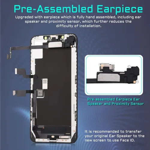 Miniatura 3 de [OLED] para iPhone Xs Max Reemplazo de pantalla de 6.5 pulgadas con altavoz frontal Sensor de proximidad OLED 3D pantalla táctil digitalizador