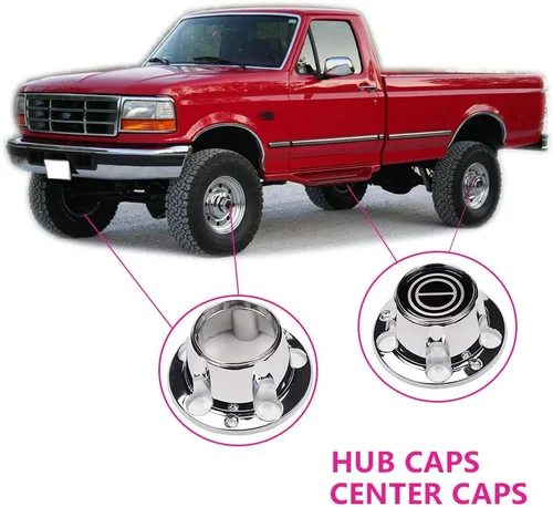 Miniatura 9 de G-PLUS Tapacubos de rueda cromados de repuesto para Ford F150 1980-1996 Truck Bronco Van 4x4 delantero 4WD (incluye 12 tornillos de montaje)