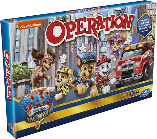 Operation Game: Paw Patrol The Movie Edition Juego de mesa para niños de 6 años en adelante, juego de Paw Patrol de Nickelodeon para 1 o más