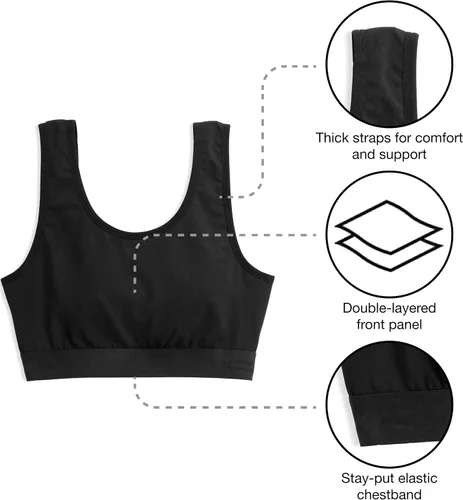 Miniatura 4 de TomboyX Brasier suave, bralette de algodón con cuello redondo para mujer, sin relleno, de bajo impacto, (XS-6X)