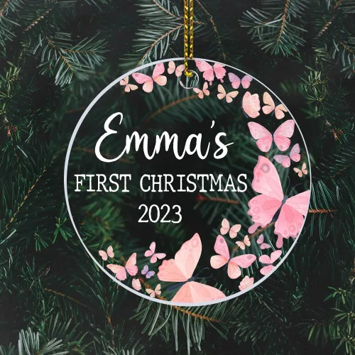 Miniatura 19 de Adornos personalizados de primera Navidad para bebés 2023, adorno del desierto de cactus, adorno de la primera Navidad del bebé, adornos Bebé 16