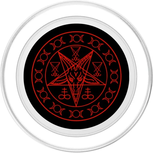 Miniatura 2 de Pentagrama rojo Sigil of Baphomet Lucifer y Triple Goddess PopSockets MagSafe PopGrip para iPhone