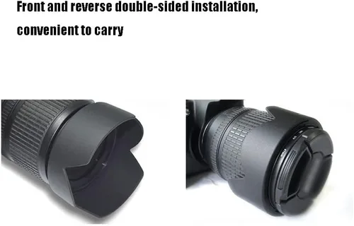 Miniatura 4 de Parasol para lente compatible con Nikon AF-S DX Nikkor18-5.512 in, AF-S DX 0.709-4.134 in, AF-S DX 0.709-2.756 in, AF-S DX 0.709-5.315 in, Reemplazo