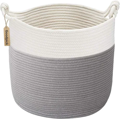 Miniatura 13 de Goodpick Canasta de Almacenamiento de Juguetes de 17"x16" para Niños, Decoración del Hogar Sala de Estar, Canasta de Regalos para Bebé Varón