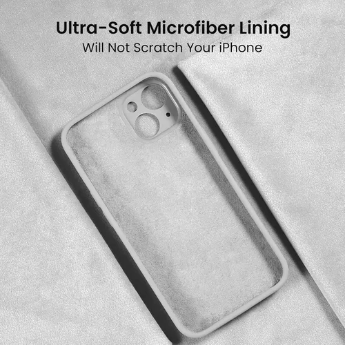Miniatura 5 de FireNova Funda diseñada para iPhone 15, funda de silicona mejorada [protección de cámara] con [2 protectores de pantalla], forro interior de Blanco