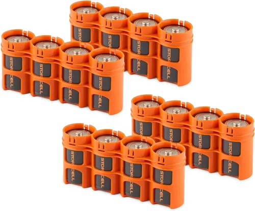 Miniatura 11 de Storacell by Powerpax SlimLine D Battery Caddy, Black, Holds 4 Batteries (Pack of 2)