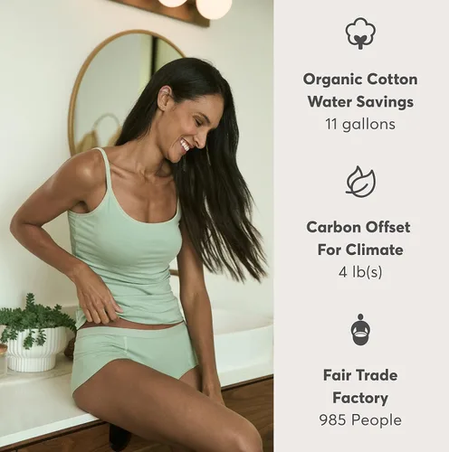 Miniatura 6 de Pact Women's Organic Cotton Camisole Tank Top with Built-in Shelf Bra