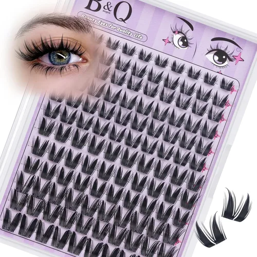 Miniatura 12 de B&Qaugen Pegamento de pestañas impermeable de 0.3 fl oz para pegar y sellar pestañas para racimos de pestañas, 72 horas, pegamento de pestañas negro