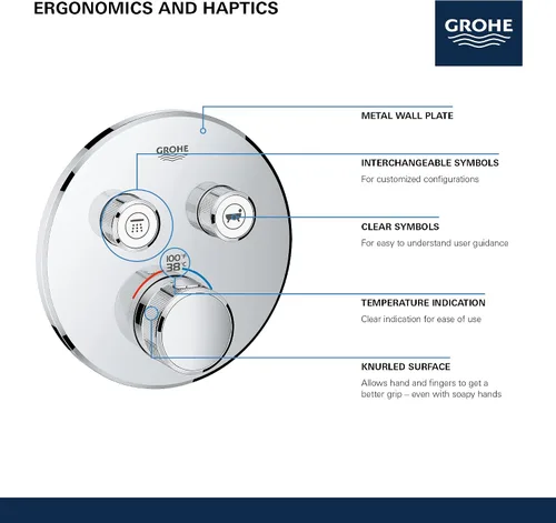 Miniatura 4 de GROHTHERM® SMARTCONTROL DOBLE FUNCIÓN TERMOSTÁTICA DE VÁLVULA