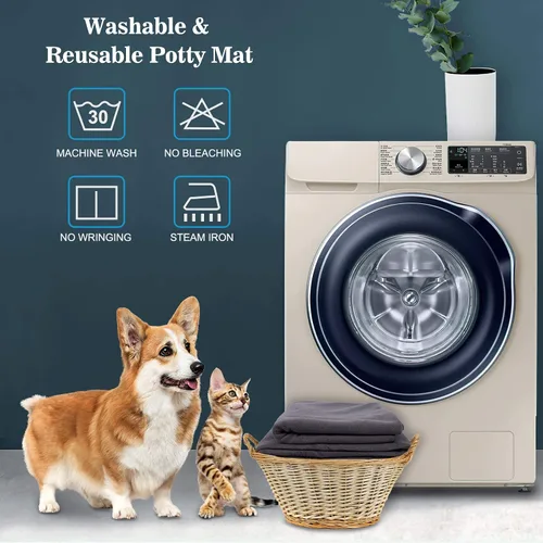 Miniatura 5 de Almohadillas reutilizables para orina para perros, 48 x 48 pulgadas, 60 x 48 pulgadas, grandes, lavables, súper absorbentes, antideslizantes