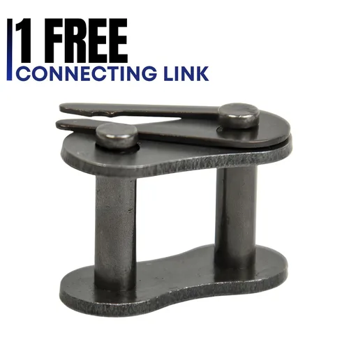 Miniatura 7 de 40 cadena de rodillos, 3 pies con 1 eslabón conector, para Go-karts, scooters, minibicicletas.
