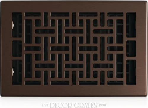 Miniatura 45 de Decor Grates Registro de suelo oriental AJH412-RB, 4 x 12 pulgadas, acabado de bronce frotado bronce (Rubbed Bronze Finish)