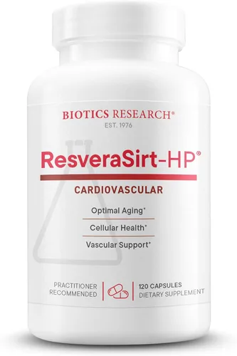 Miniatura 8 de Biotics Research ResveraSirt HP Formulado por el Dr. Mark Houston, Trans Resveratrol, Quercetina, Aumento de la Actividad Sirtuina, Apoyo
