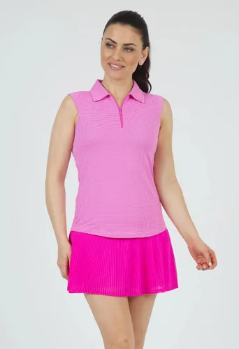 Miniatura 3 de IBKUL Athleisure Wear - Polo sin mangas con protección solar UPF50+ Icefil Cooling Tech Mini Check - 14754