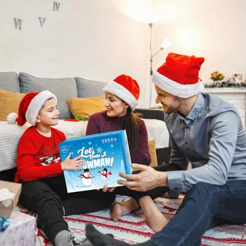 Miniatura 5 de EOBOH Paquete de 24 Kits para Construir un Muñeco de Nieve, Manualidades DIY de Muñeco de Nieve de Navidad para Niños al Por Mayor, Kit de Muñeco