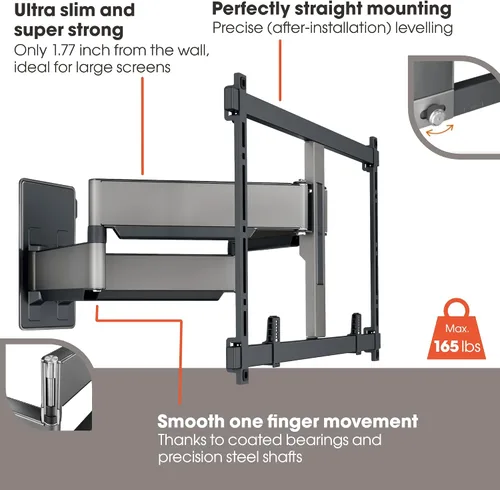 Miniatura 3 de Vogel's TVM 5855 Soporte de pared para TV de movimiento completo ultra fuerte para televisores grandes y pesados de hasta 100 pulgadas y 165 libras
