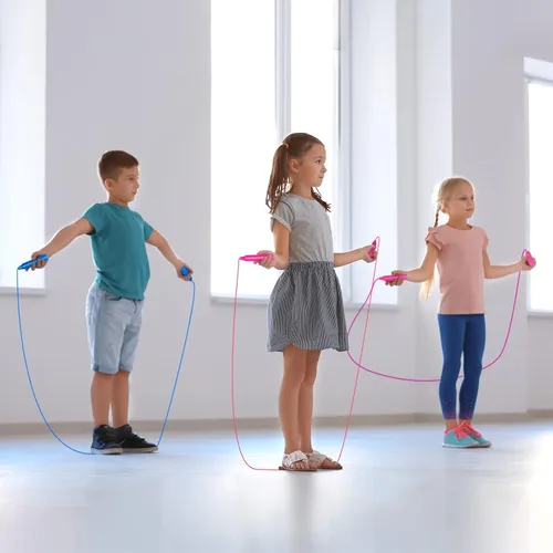 Miniatura 5 de Aneco Paquete de 30 cuerdas de saltar para niños, 7.3 pies, cuerdas de saltar coloridas para niños, grandes actividades deportivas, regalos