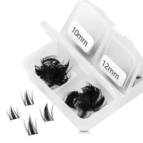 Miniatura 48 de Extensiones de pestañas YY, extensiones de pestañas Y, rizo D, 0.003 in, 0.472 in, bandeja mixta en forma de Y, volumen 4D, pestañas postizas de uso
