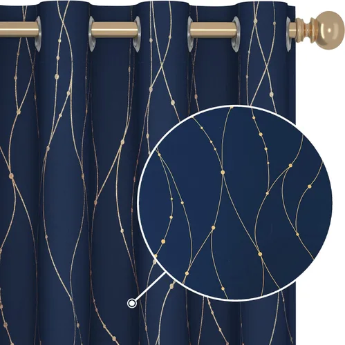 Miniatura 20 de Deconovo Cortinas opacas, 2 paneles, 52 x 72 pulgadas, cortinas con aislamiento térmico para oscurecer la habitación, con ojales para dormitorio