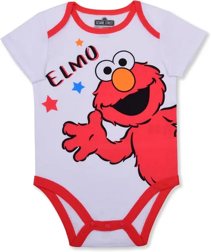 Miniatura 2 de Sesame Street Boys Elmo Bodysuit and Jogger Set for Newborn and Infant RedWhite