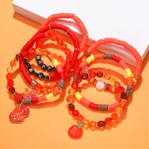 Miniatura 2 de XOCARTIGE Surfer Heishi - Pulseras apilables para mujer, apilables, de vinilo arcoíris, disco de arcilla, pulseras elásticas para la amistad
