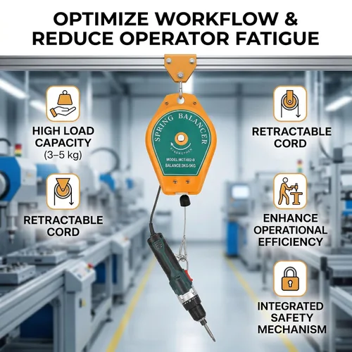 Miniatura 8 de Balanceador de resorte retráctil portaherramientas de 3 a 11.0 lbs de capacidad resistente para mantenimiento de línea de montaje industrial Equipo