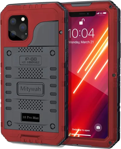 Miniatura 59 de Mitywah Funda impermeable para iPhone 7/iPhone 8 / iPhone SE 2020, funda de metal resistente de grado militar, protección de cuerpo completo