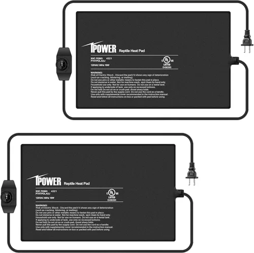 Miniatura 11 de iPower Almohadilla de calor para reptiles debajo del tanque, calentador de terrario para tortuga, lagarto, rana, serpiente, reptil y otros animales