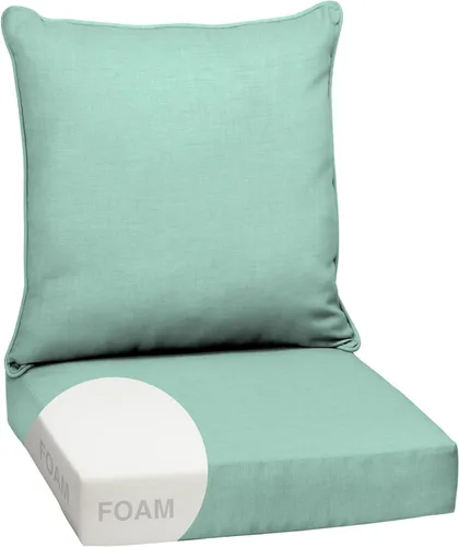 Miniatura 67 de Arden Outdoor Deep Seat Cushion Set, 24 x 24 pulgadas, Cojín para exteriores resistente al clima, a la lluvia y a la decoloración para silla, sofá